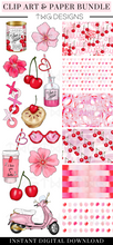 Load image into Gallery viewer, Mon Cheri Clipart + Pattern Bundle