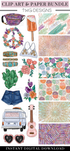Load image into Gallery viewer, Festival Clipart + Pattern Bundle