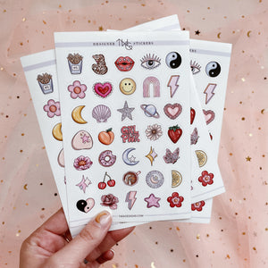 cute hand drawn stickers for phone cases