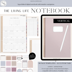 The Living Life Notebook - Vertical