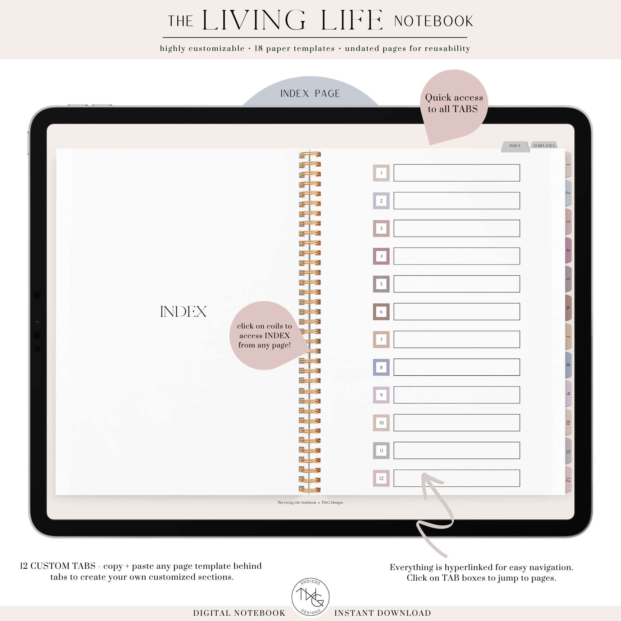 The Living Life - Digital Notebook – TWG Designs