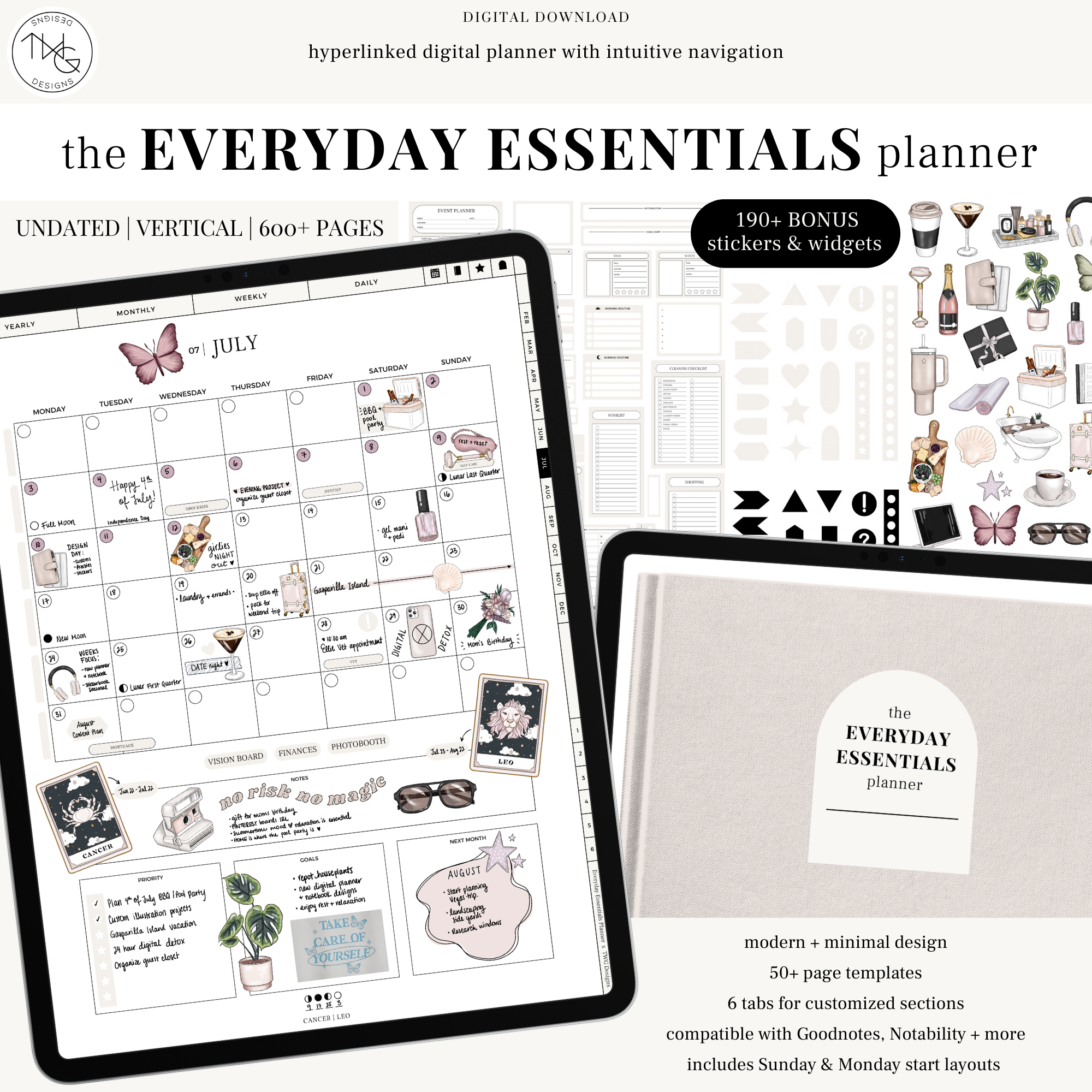The Everyday Essentials - Digital Planner – TWG Designs
