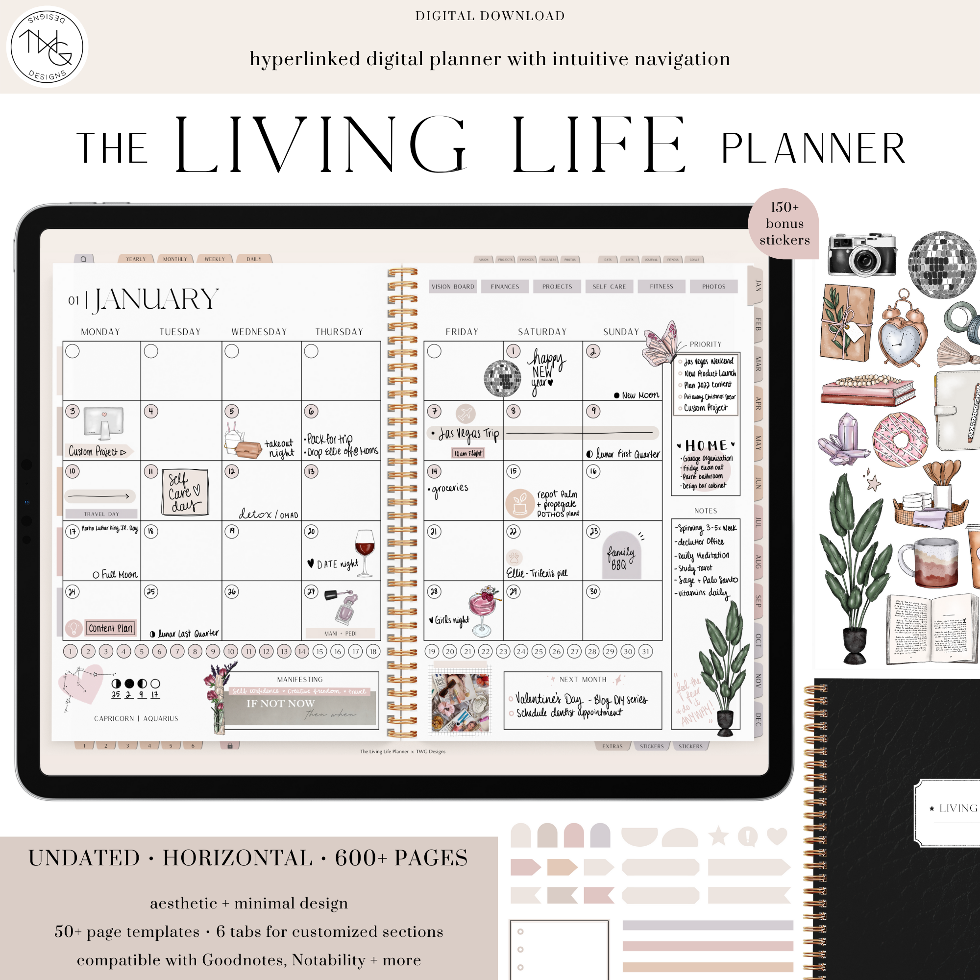 Planner 2023 PDF: 50 Printables To Design a Life You Love!