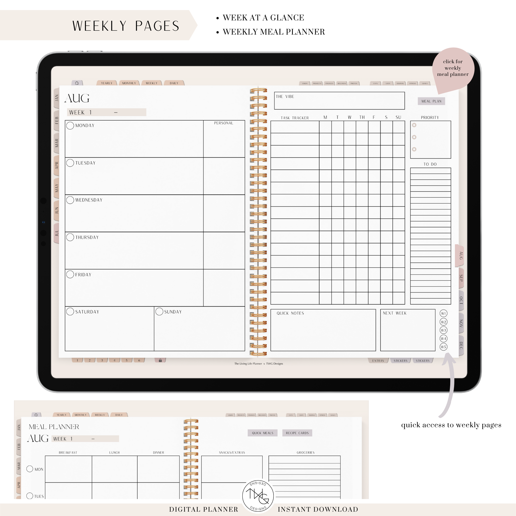 Undated Digital Life Planner