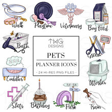 Load image into Gallery viewer, Planner Icons, Pets - To Do Planner Icons - TWG Designs