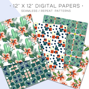 Digital Paper, Palm Springs Digital Paper Set - TWG Designs