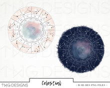 Load image into Gallery viewer, zodiac clipart celestial constellations bundle