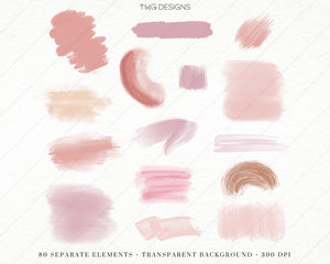 painterly brush strokes clipart collection png files
