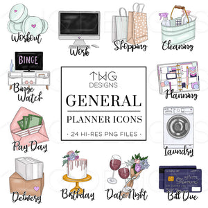 Planner Icons, General - To Do Planner Icons - TWG Designs