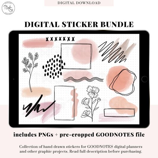 Aesthetic Collage Elements - Digital Planner Sticker Bundle