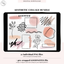 Load image into Gallery viewer, Aesthetic Collage Elements - Digital Planner Sticker Bundle
