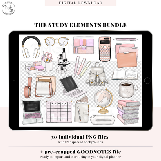 Study Elements - Digital Planner Sticker Bundle