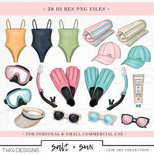 Collections, Salt & Sun Clip Art Collection - TWG Designs