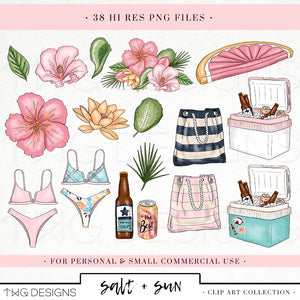 Collections, Salt & Sun Clip Art Collection - TWG Designs