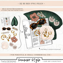 Load image into Gallery viewer, Collections, Summer Style Clip Art Collection - TWG Designs