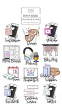 Load image into Gallery viewer, planner clipart icons for girlboss and work on social media