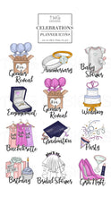 Load image into Gallery viewer, planner icon clipart for celebrations anniversary birthdays and more