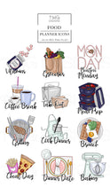 Load image into Gallery viewer, meal prep planner clipart png elements digital download bundle