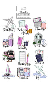 Planner Icons, Travel - To Do Planner Icons - TWG Designs