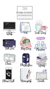 Planner Icons, Work & School - To Do Planner Icons - TWG Designs