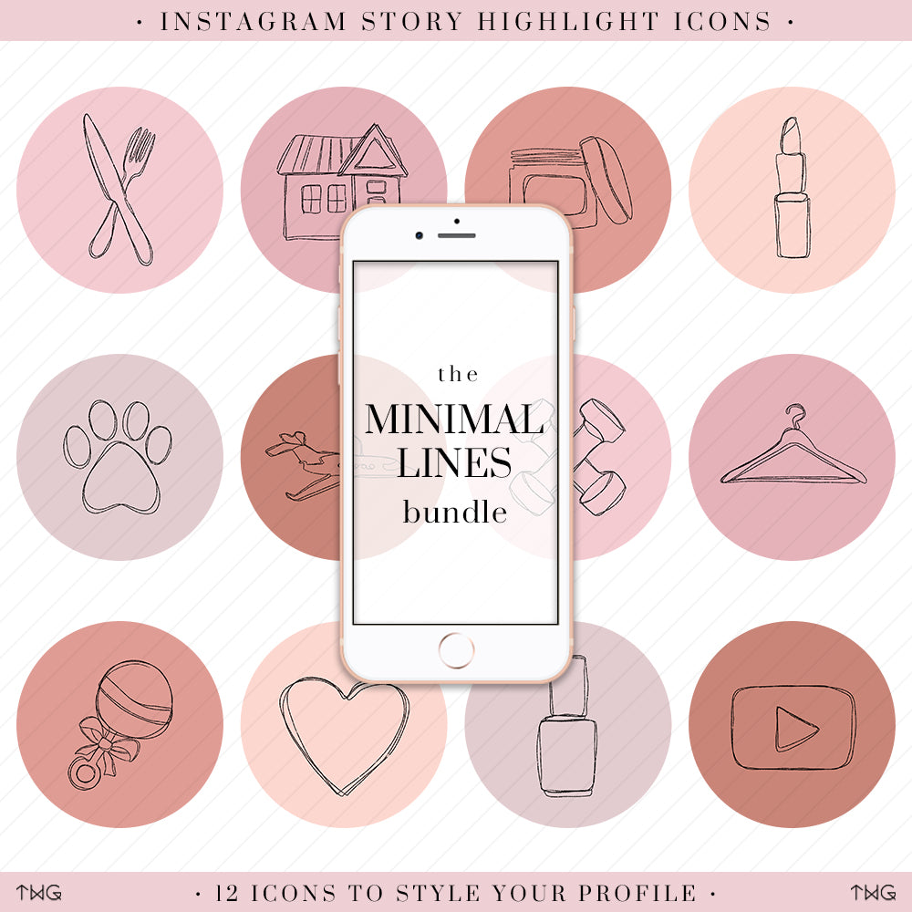 Minimal Lines Instagram Story Highlight Icons