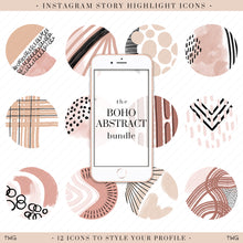 Load image into Gallery viewer, abstract boho lineart instagram story highlight icons