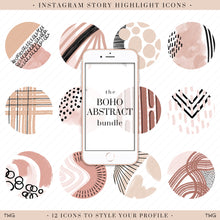 Load image into Gallery viewer, abstract boho lineart instagram story highlight icons