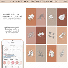 Load image into Gallery viewer, brown neutral plants ig story highlight icons