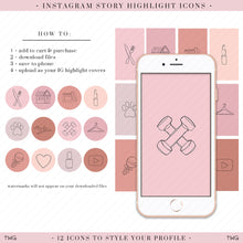 Load image into Gallery viewer, Minimal Lines Instagram Story Highlight Icons