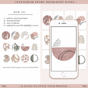 Boho Abstract Vol. 2 Instagram Story Highlight Icons