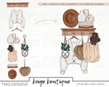Load image into Gallery viewer, trendy fashion clipart bundle 