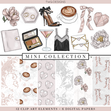Load image into Gallery viewer, So Lovely Clipart + Pattern Bundle