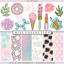 Load image into Gallery viewer, Pretty Sweet Clipart + Pattern Bundle