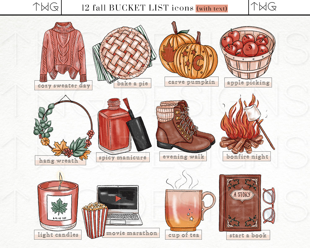 fall pumpkin clipart png bundle elements
