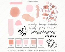 Load image into Gallery viewer, Design Elements, Pink Vibes Creative Journal Kit - Graphics - TWG Designs