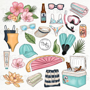 Collections, Salt & Sun Clip Art Collection - TWG Designs