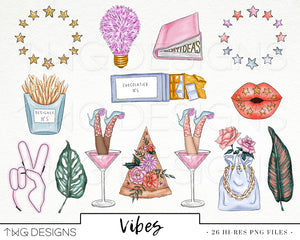 Collections, Vibes Clip Art Collection - TWG Designs