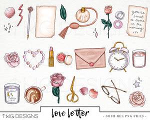 Collections, Love Letter Clip Art Collection - TWG Designs