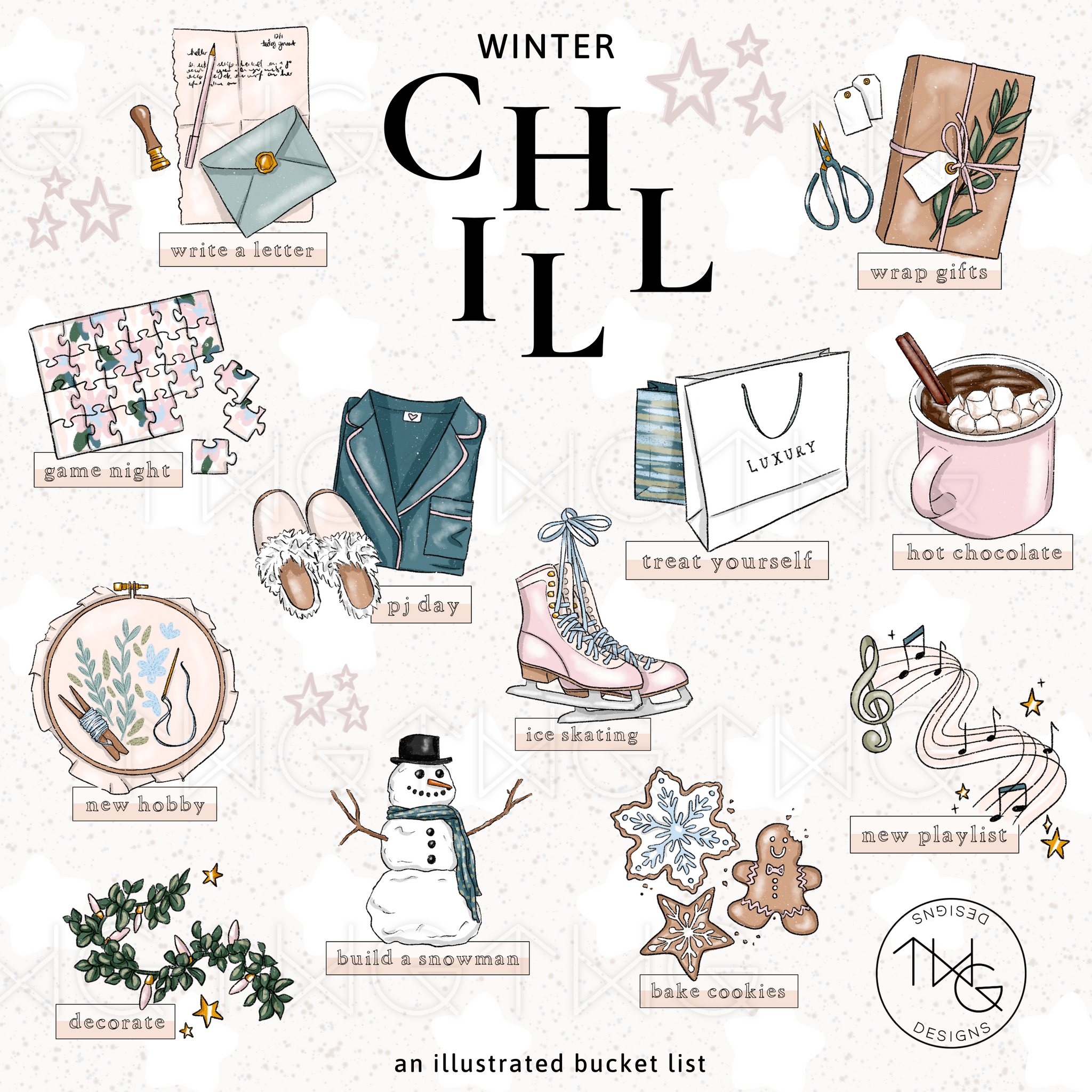 Winter Chill - Bucket List Icons – TWG Designs